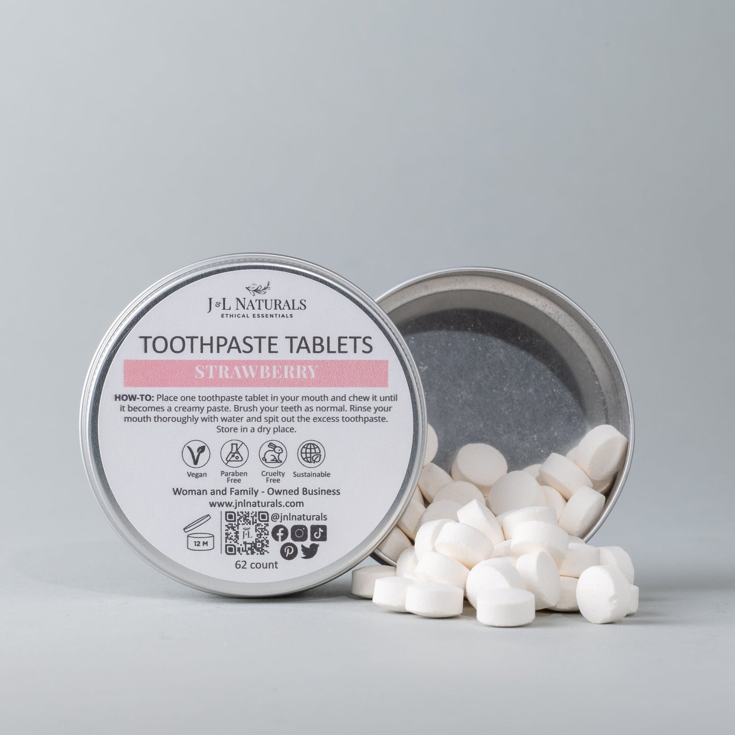 Elemental Cleanse – Natural Toothpaste Tablets | 4 Flavor Variants for Freshness | J & L Naturals