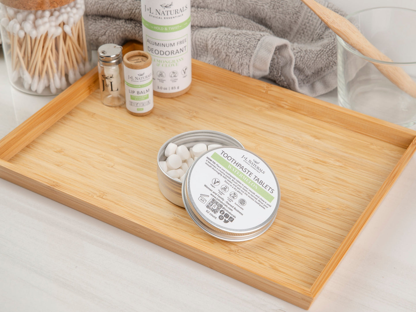 Elemental Cleanse – Natural Toothpaste Tablets | 4 Flavor Variants for Freshness | J & L Naturals