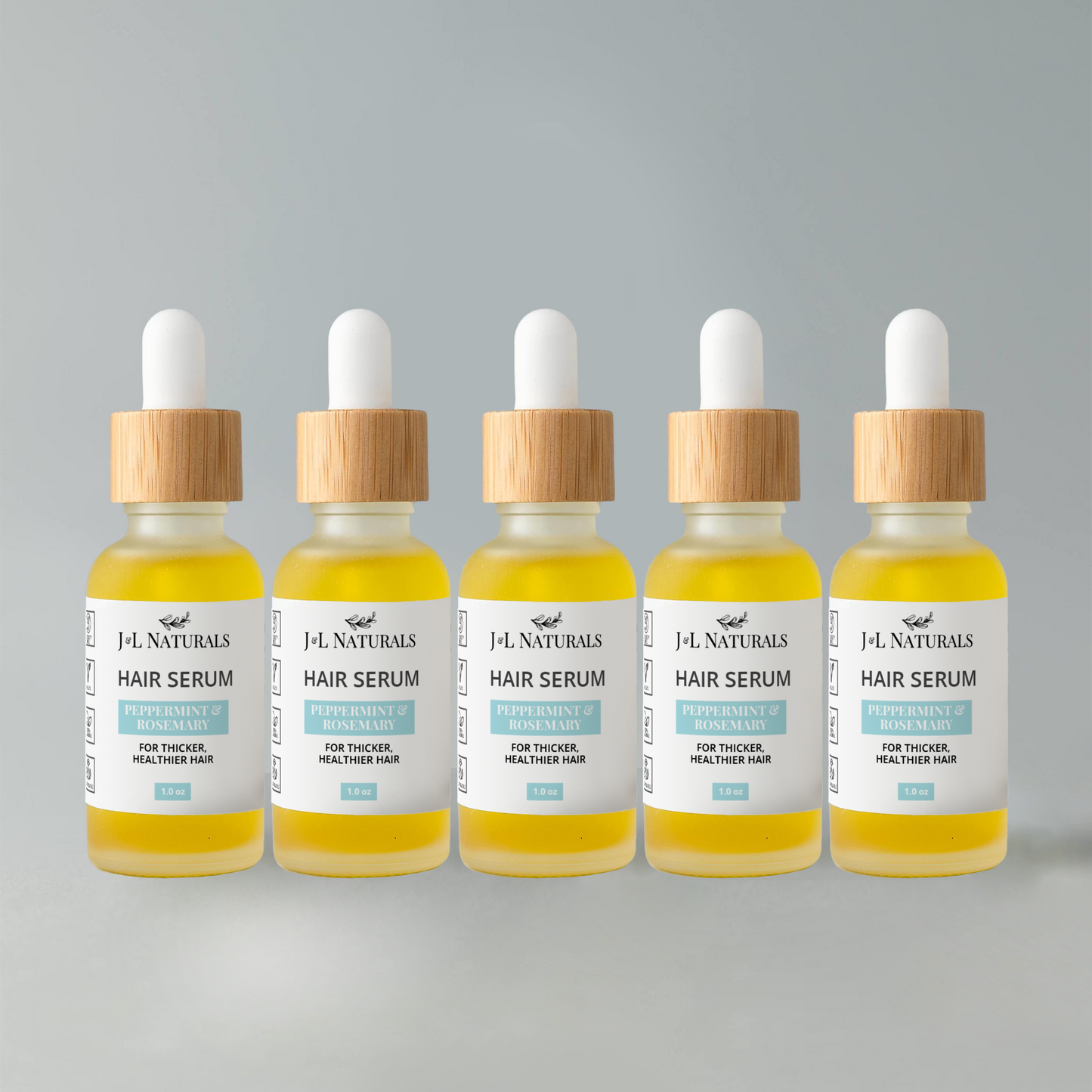 Alchemy for Your Hair – Natural Hair Growth Serum Bundle (5-Pack) | J & L Naturals