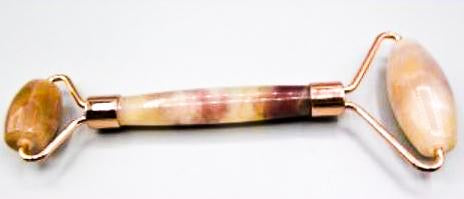 Copper & Crystal Face Roller – Natural Gemstone Massager for Detox, Glow & Energy Balance