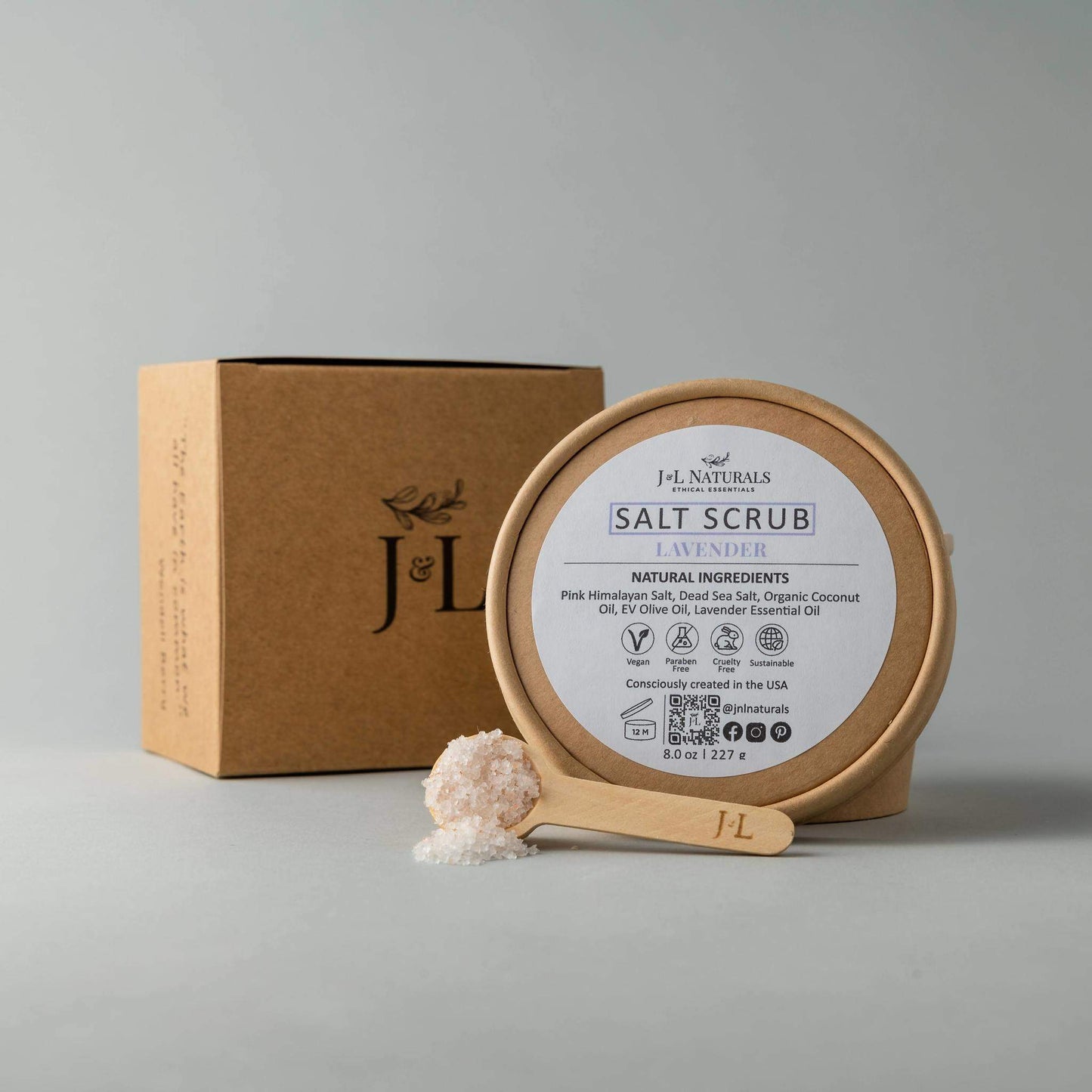 Pink Himalayan & Dead Sea Salt Scrub with Coconut Oil