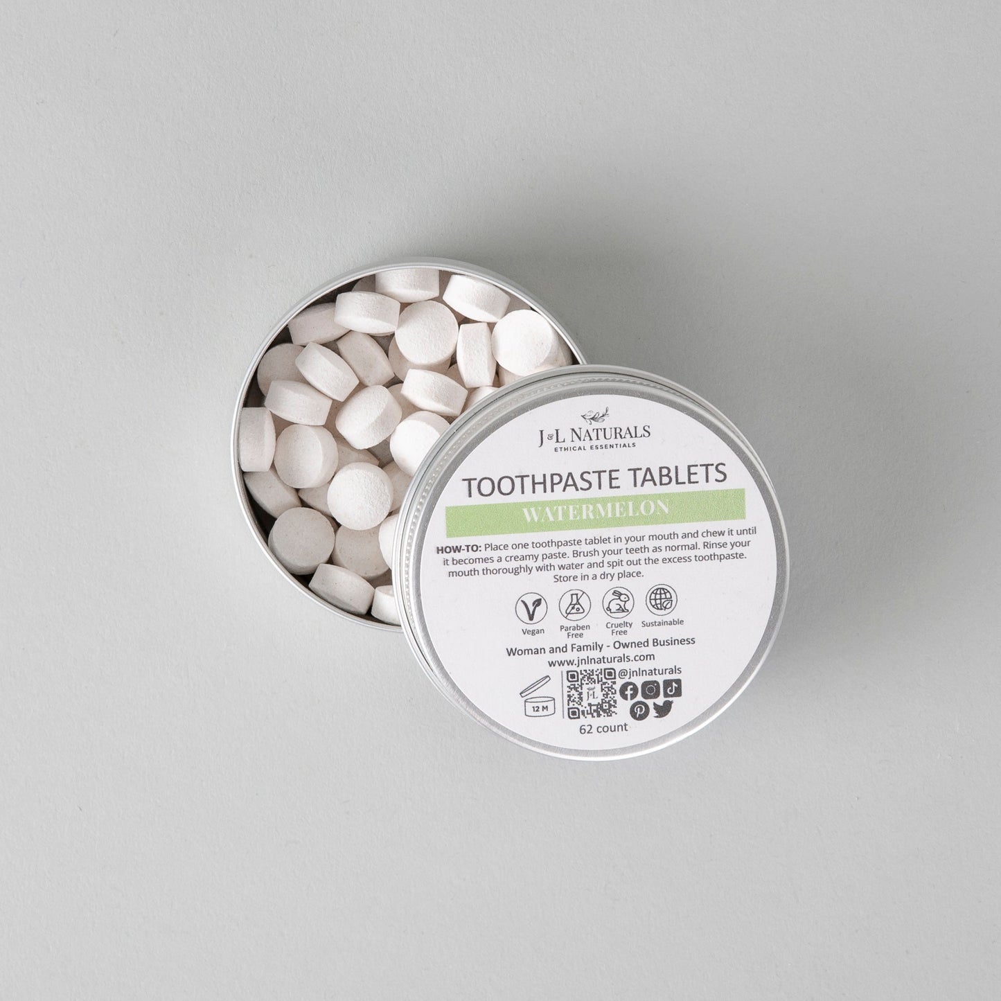 Elemental Cleanse – Natural Toothpaste Tablets | 4 Flavor Variants for Freshness | J & L Naturals