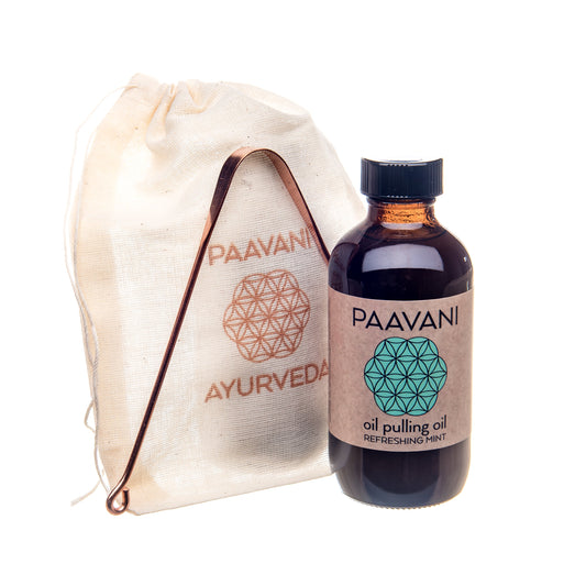 Mint Oral Care Ritual – Ayurvedic Oil Pulling & Tongue Cleaning Kit