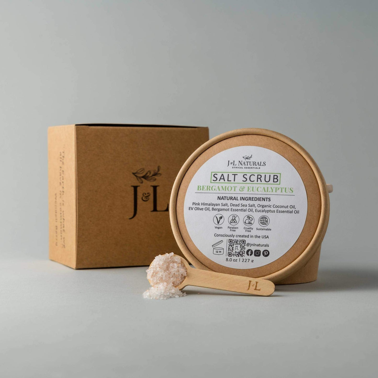 Pink Himalayan & Dead Sea Salt Scrub with Coconut Oil