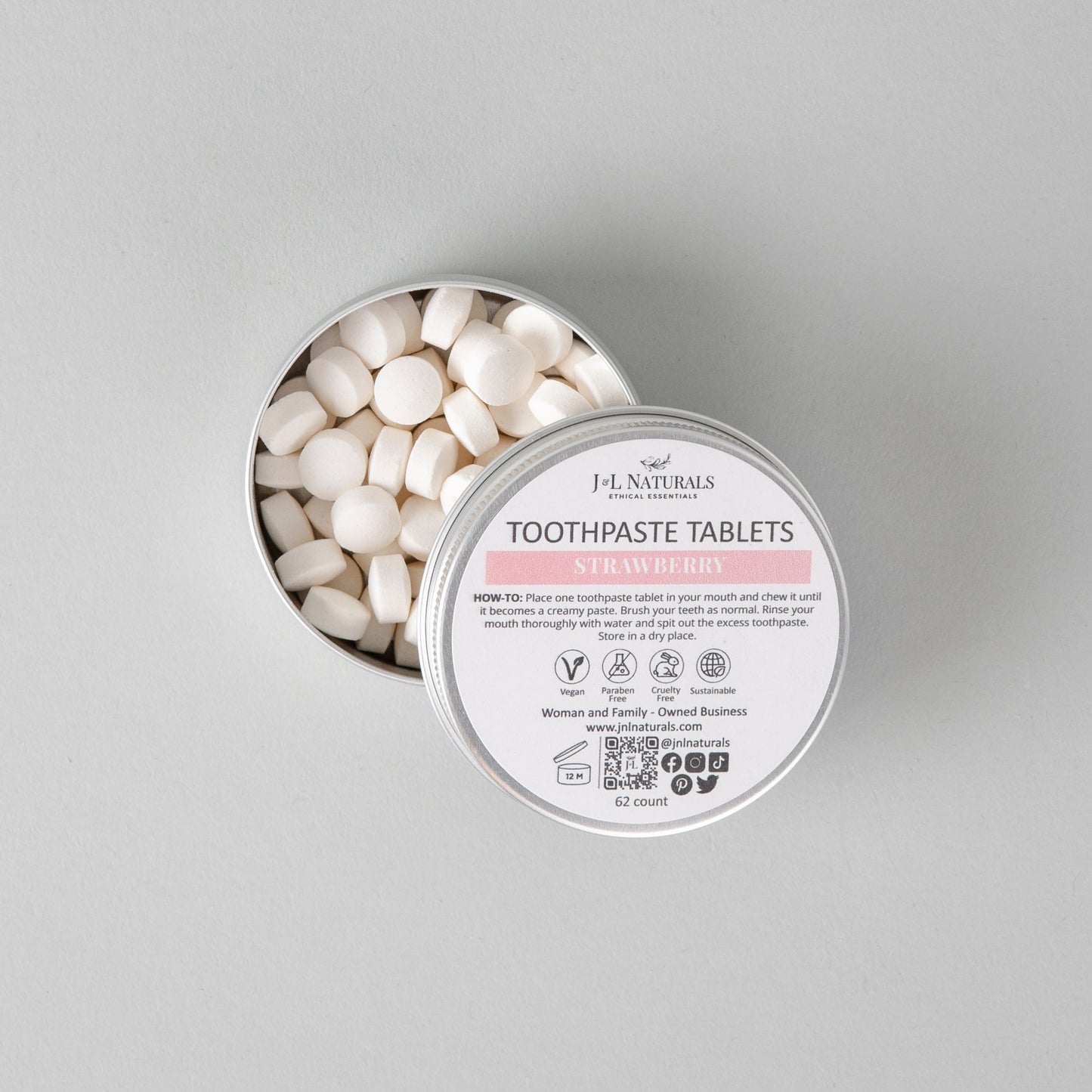 Elemental Cleanse – Natural Toothpaste Tablets | 4 Flavor Variants for Freshness | J & L Naturals