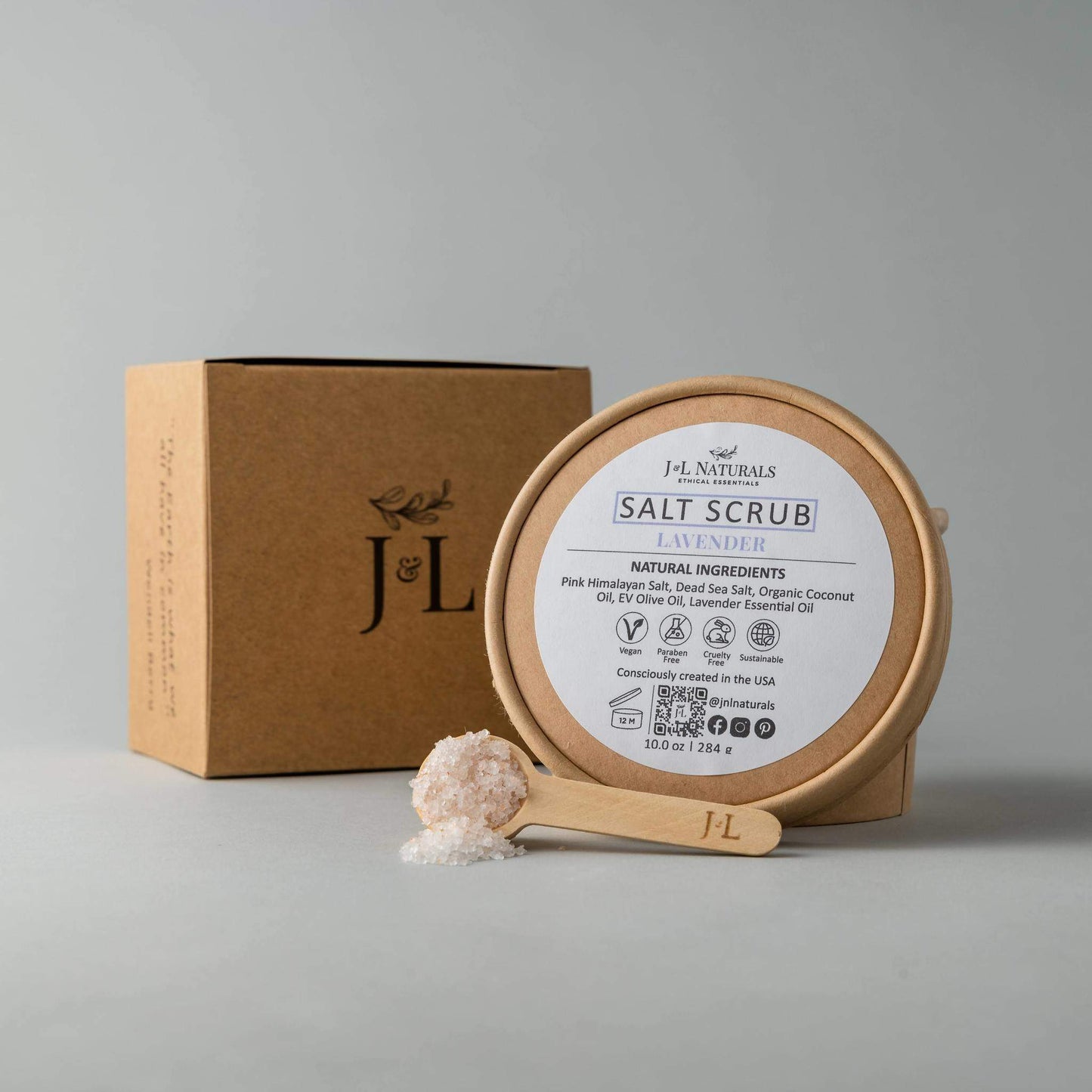 Pink Himalayan & Dead Sea Salt Scrub with Coconut Oil