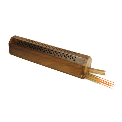 Incense Burner – Storage Wooden Box | Cutwork Cover