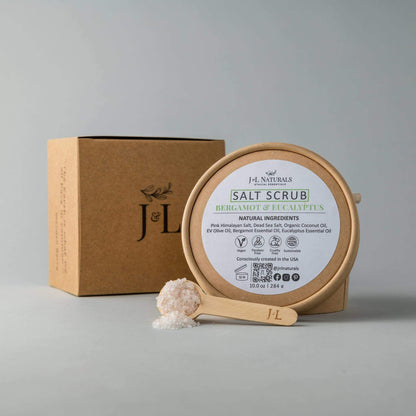 Pink Himalayan & Dead Sea Salt Scrub with Coconut Oil