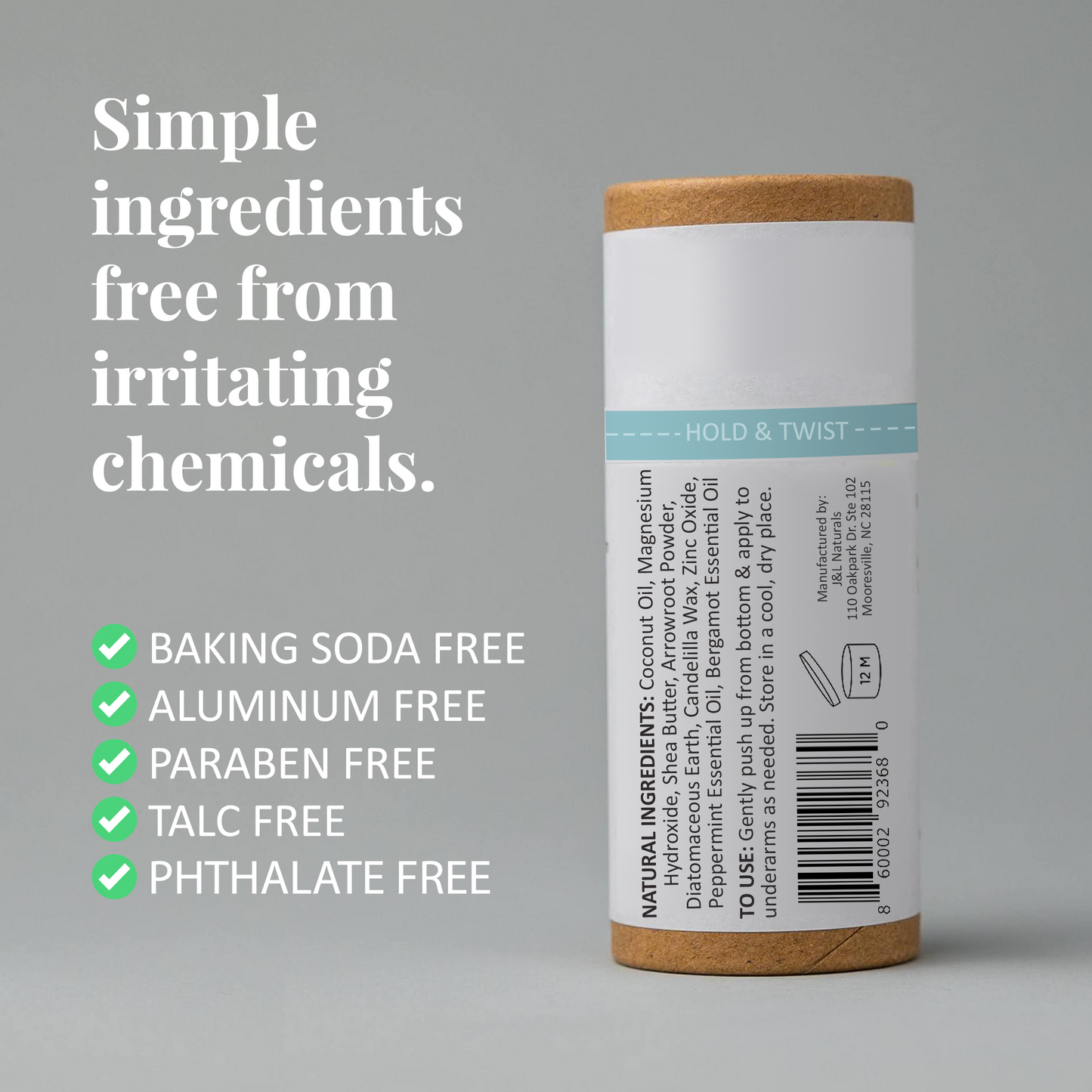 Mineral Harmony – Baking Soda-Free Deodorant for All-Day Comfort | J and L Naturals