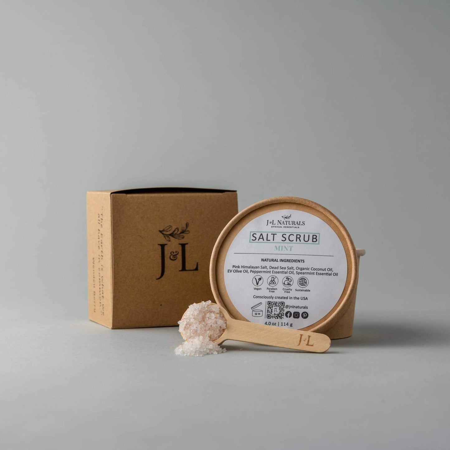 Pink Himalayan & Dead Sea Salt Scrub with Coconut Oil